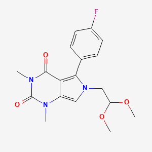 molecular formula C18H20FN3O4 B12634581 6-(2,2-dimethoxyethyl)-5-(4-fluorophenyl)-1,3-dimethyl-1H-pyrrolo[3,4-d]pyrimidine-2,4(3H,6H)-dione 