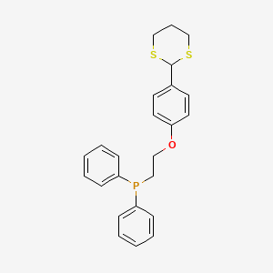 molecular formula C24H25OPS2 B12634617 {2-[4-(1,3-Dithian-2-yl)phenoxy]ethyl}(diphenyl)phosphane CAS No. 919992-13-5