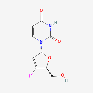 1-[(2R,5R)-5-(hydroxymethyl)-4-iodo-2,5-dihydrofuran-2-yl]pyrimidine-2,4-dione