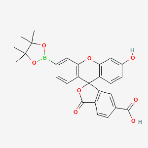 Spiro[isobenzofuran-1(3H),9'-[9H]xanthene]-6-carboxylic acid, 3'-hydroxy-3-oxo-6'-(4,4,5,5-tetramethyl-1,3,2-dioxaborolan-2-yl)-