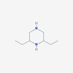 molecular formula C8H18N2 B12634657 (2R,6S)-2,6-Diethyl-piperazine 