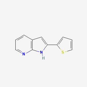 molecular formula C11H8N2S B12634666 1H-Pyrrolo[2,3-B]pyridine, 2-(2-thienyl)- CAS No. 947017-65-4