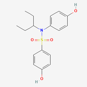 molecular formula C17H21NO4S B12634687 4-Hydroxy-N-(4-hydroxyphenyl)-N-(pentan-3-yl)benzene-1-sulfonamide CAS No. 919486-84-3