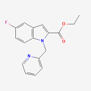 Ethyl 5-fluoro-1-[(pyridin-2-yl)methyl]-1H-indole-2-carboxylate