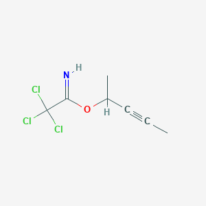 molecular formula C7H8Cl3NO B12634701 Pent-3-yn-2-yl 2,2,2-trichloroethanimidate CAS No. 918823-53-7