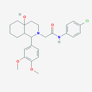 molecular formula C25H31ClN2O4 B12634712 N-(4-chlorophenyl)-2-[1-(3,4-dimethoxyphenyl)-4a-hydroxyoctahydroisoquinolin-2(1H)-yl]acetamide 