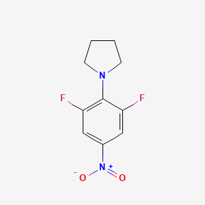 molecular formula C10H10F2N2O2 B12634726 1-(2,6-Difluoro-4-nitrophenyl)pyrrolidine CAS No. 922142-74-3