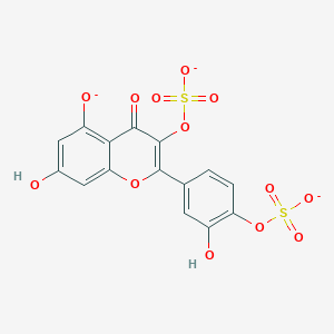 molecular formula C15H7O13S2-3 B1263474 Quercetin-7-olate 3,4'-bissulfate(3-) 