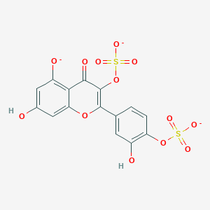 molecular formula C15H7O13S2-3 B1263474 槲皮素-7-酰基3,4'-双硫酸盐(3-) 