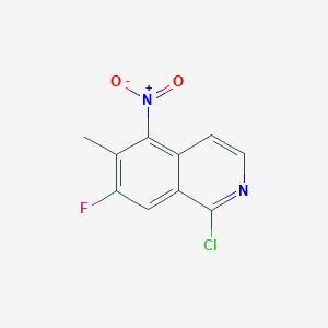 molecular formula C10H6ClFN2O2 B12634753 1-Chloro-7-fluoro-6-methyl-5-nitroisoquinoline CAS No. 1245643-41-7