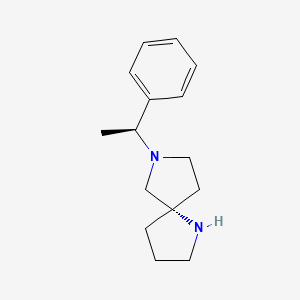 molecular formula C15H22N2 B12634765 1,7-Diazaspiro[4.4]nonane,7-[(1S)-1-phenylethyl]-,(5S)- 