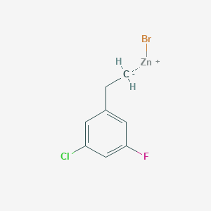 molecular formula C8H7BrClFZn B12634779 3-Chloro-5-fluorophenethylzinc bromide 