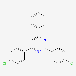 molecular formula C22H14Cl2N2 B12634797 2,4-Bis(4-chlorophenyl)-6-phenylpyrimidine CAS No. 919301-54-5