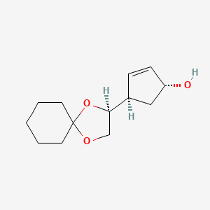 (1R,4R)-4-[(3S)-1,4-dioxaspiro[4.5]decan-3-yl]cyclopent-2-en-1-ol