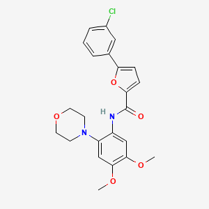 molecular formula C23H23ClN2O5 B12634851 5-(3-chlorophenyl)-N-[4,5-dimethoxy-2-(morpholin-4-yl)phenyl]furan-2-carboxamide 