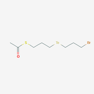 molecular formula C8H15BrOSTe B12634871 S-{3-[(3-Bromopropyl)tellanyl]propyl} ethanethioate CAS No. 918904-81-1