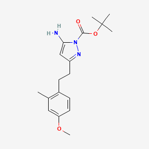 molecular formula C18H25N3O3 B12634879 Tert-butyl 5-amino-3-[2-(4-methoxy-2-methylphenyl)ethyl]pyrazole-1-carboxylate 