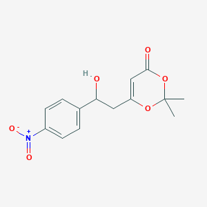 molecular formula C14H15NO6 B12634893 6-[2-Hydroxy-2-(4-nitrophenyl)ethyl]-2,2-dimethyl-2H,4H-1,3-dioxin-4-one CAS No. 919833-46-8