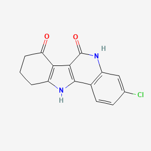 molecular formula C15H11ClN2O2 B12634894 3-chloro-8,9,10,11-tetrahydro-5H-indolo[3,2-c]quinoline-6,7-dione CAS No. 920276-20-6