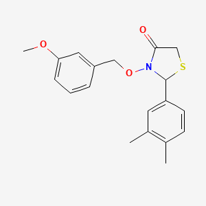 molecular formula C19H21NO3S B12634931 2-(3,4-Dimethylphenyl)-3-[(3-methoxyphenyl)methoxy]-1,3-thiazolidin-4-one CAS No. 921611-11-2