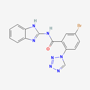 molecular formula C15H10BrN7O B12634954 C15H10BrN7O 