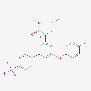 molecular formula C24H20F4O3 B1263497 2-[5-(4-Fluorophenoxy)-4'-(trifluoromethyl)biphenyl-3-yl]pentanoic acid 