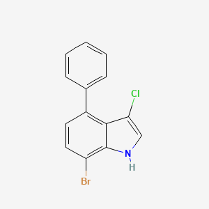 7-Bromo-3-chloro-4-phenyl-1H-indole