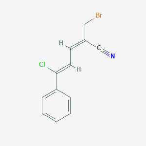 (2E,4Z)-2-(bromomethyl)-5-chloro-5-phenylpenta-2,4-dienenitrile