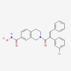 7-Isoquinolinecarboxamide, 2-[2-(3-chlorophenyl)-1-oxo-3-phenyl-2-propen-1-yl]-1,2,3,4-tetrahydro-N-hydroxy-