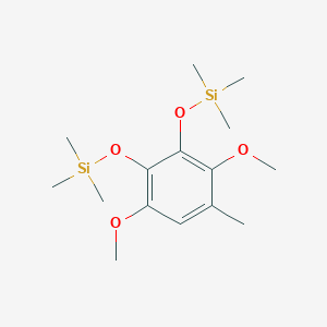 molecular formula C15H28O4Si2 B12635054 [(3,6-Dimethoxy-4-methyl-1,2-phenylene)bis(oxy)]bis(trimethylsilane) CAS No. 919289-46-6