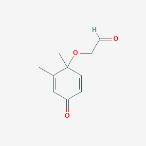 [(1,2-Dimethyl-4-oxocyclohexa-2,5-dien-1-yl)oxy]acetaldehyde