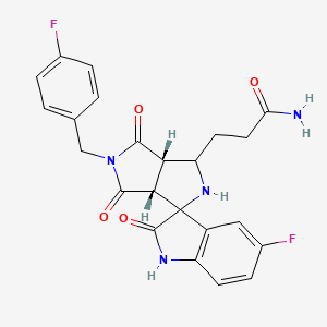 3-[(3aR,6aS)-5'-fluoro-5-[(4-fluorophenyl)methyl]-2',4,6-trioxospiro[1,2,3a,6a-tetrahydropyrrolo[3,4-c]pyrrole-3,3'-1H-indole]-1-yl]propanamide