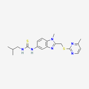 1-(1-methyl-2-{[(4-methylpyrimidin-2-yl)sulfanyl]methyl}-1H-benzimidazol-5-yl)-3-(2-methylpropyl)thiourea