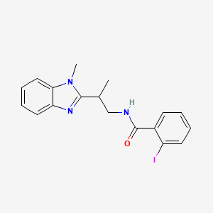 molecular formula C18H18IN3O B12635095 2-Iodo-N-[2-(1-methyl-1H-benzimidazol-2-yl)propyl]benzamide CAS No. 920537-68-4