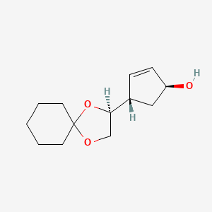 molecular formula C13H20O3 B12635113 (1S,4S)-4-(1,4-Dioxaspiro[4.5]decan-2-yl)cyclopent-2-en-1-ol CAS No. 921770-73-2