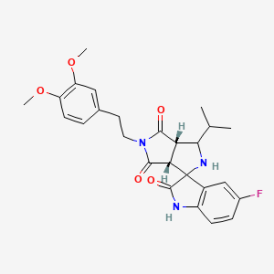 molecular formula C26H28FN3O5 B12635137 (3aR,6aS)-5-[2-(3,4-dimethoxyphenyl)ethyl]-5'-fluoro-1-propan-2-ylspiro[1,2,3a,6a-tetrahydropyrrolo[3,4-c]pyrrole-3,3'-1H-indole]-2',4,6-trione 