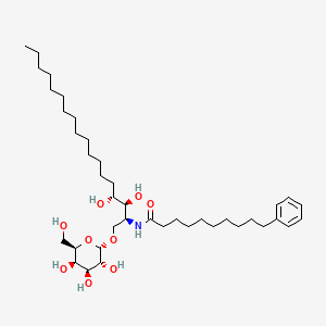 molecular formula C40H71NO9 B1263514 1-O-(α-D-半乳呋喃糖基)-N-(10-苯基癸酰基)植物鞘氨醇 