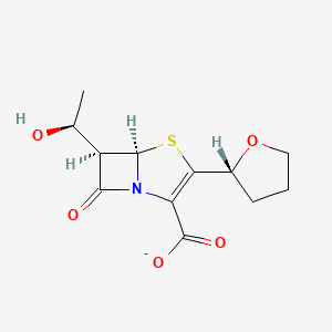 molecular formula C12H14NO5S- B1263516 6beta-[(S)-1-hydroxyethyl]-2-[(R)-tetrahydrofuran-2-yl]pen-2-em-3-carboxylate 