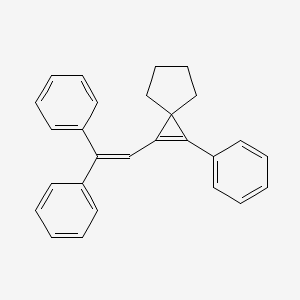 molecular formula C27H24 B12635189 1-(2,2-Diphenylethenyl)-2-phenylspiro[2.4]hept-1-ene CAS No. 919341-60-9