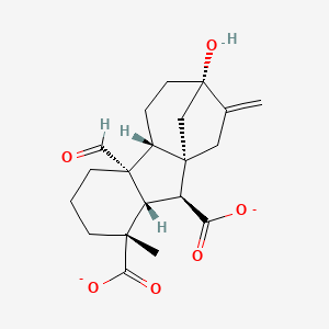 molecular formula C20H24O6-2 B1263519 赤霉素 A19(2-) 