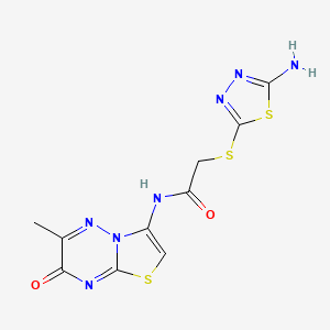 molecular formula C10H9N7O2S3 B12635191 C10H9N7O2S3 