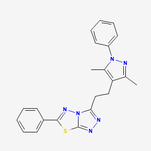 3-[2-(3,5-dimethyl-1-phenyl-1H-pyrazol-4-yl)ethyl]-6-phenyl[1,2,4]triazolo[3,4-b][1,3,4]thiadiazole