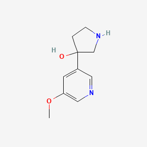 molecular formula C10H14N2O2 B12635252 3-(5-Methoxypyridin-3-yl)pyrrolidin-3-ol 