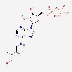 molecular formula C15H20N5O11P2-3 B1263527 9-核糖基-反式-玉米素5'-二磷酸(3-) 