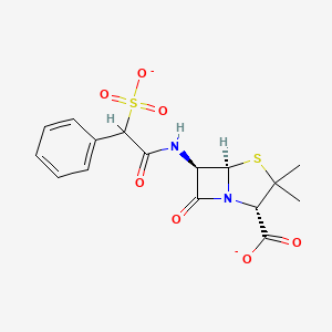 molecular formula C16H16N2O7S2-2 B1263529 Sulbenicillin(2-) 