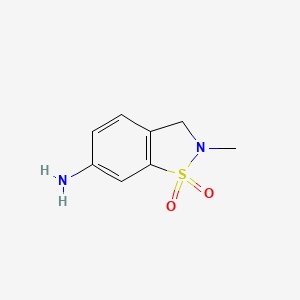 6-Amino-2-methyl-2,3-dihydro-1H-1lambda~6~,2-benzothiazole-1,1-dione