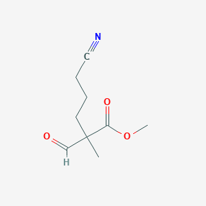 Methyl 5-cyano-2-formyl-2-methylpentanoate