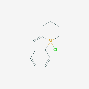 molecular formula C12H15ClSi B12635356 1-Chloro-2-methylidene-1-phenylsilinane CAS No. 919801-01-7