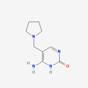 molecular formula C9H14N4O B12635364 6-Amino-5-[(pyrrolidin-1-yl)methyl]pyrimidin-2(1H)-one CAS No. 919524-56-4