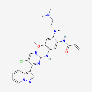 2-Propenamide, N-[5-[(5-chloro-4-pyrazolo[1,5-a]pyridin-3-yl-2-pyrimidinyl)amino]-2-[[2-(dimethylamino)ethyl]methylamino]-4-methoxyphenyl]-